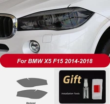 Pre-cut Headlights Smoke Paint Protection Vinyl Tint Wrap Film For BMW X5/F15