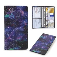 Leather Car Registration and Insurance Card Holder, Car Document Holder Purple