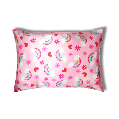 NOCHKA 100% Pure Mulberry 22mm 6A Kids Silk Pillowcase Pink - Handmade in USA