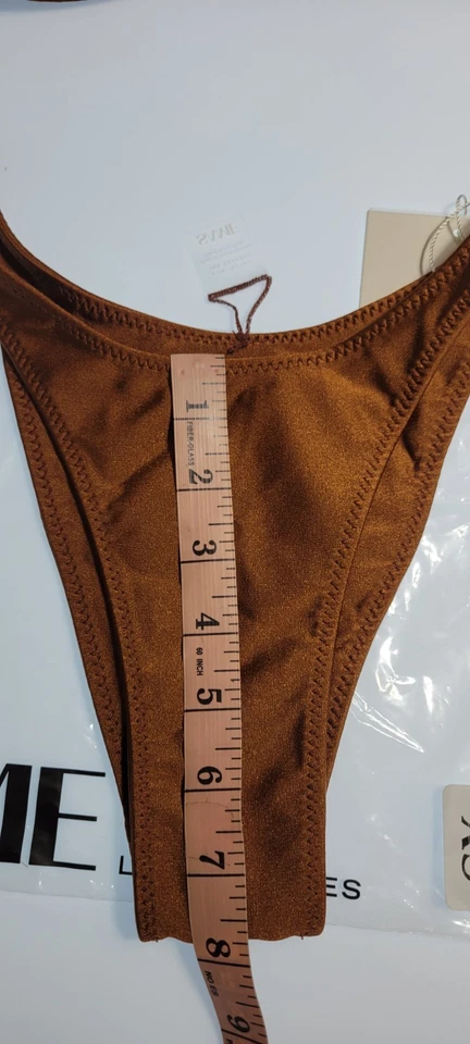 MISMO Conjunto de Bikini de Natación Los Angeles 2 Piezas Sin Tirantes Parte Superior Parte Inferior de Weist Marrón Talla Xs Foto 4 de 4