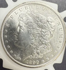 1890-S Morgan Silver Dollar, MS+ (10886)
