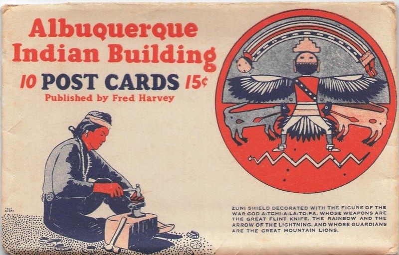 Vintage Fred Harvey Indian Native Albuquerque Postcard Set 10 Cards New Mexico