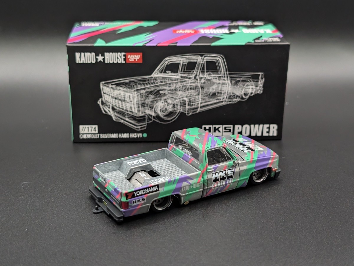 街道ハウス HKS POWER Silverado V1 チェイスカー CHASE 1:64 MINI GT Kaido House Chevrolet Silverado Kaido HKS V1