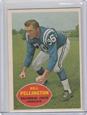 PD: 1960 Topps Football Card #8 Bill Pellington Baltimore Colts - ExMt