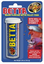 Zoo Med Labs Food Betta Micro Floating Betta Pellet Canister .65oz Formulated