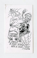 original 2000s vintage badass honest charlie potter texas tattoo business card