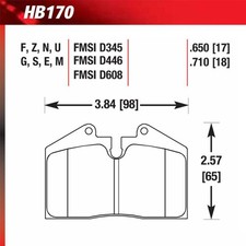 Hawk HB170U.650 Racing Pad - DTC-70 Compound
