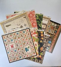 Graphic 45 "Tropical Travelogue" Scrapbook Paper 12x12 Retired-8 Sheets+Stickers