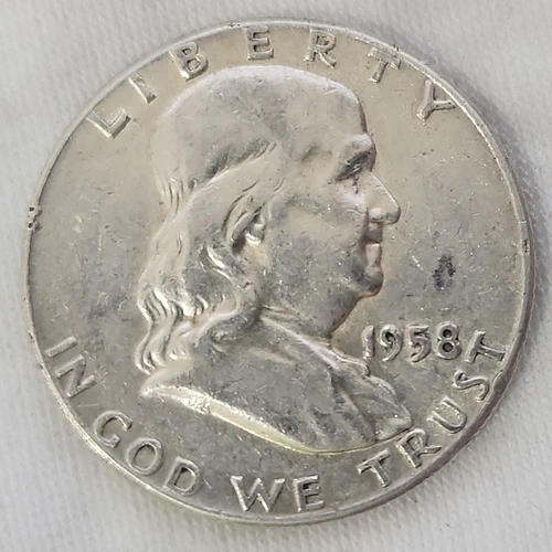 1958 Franklin Half Dollar in AU Condition