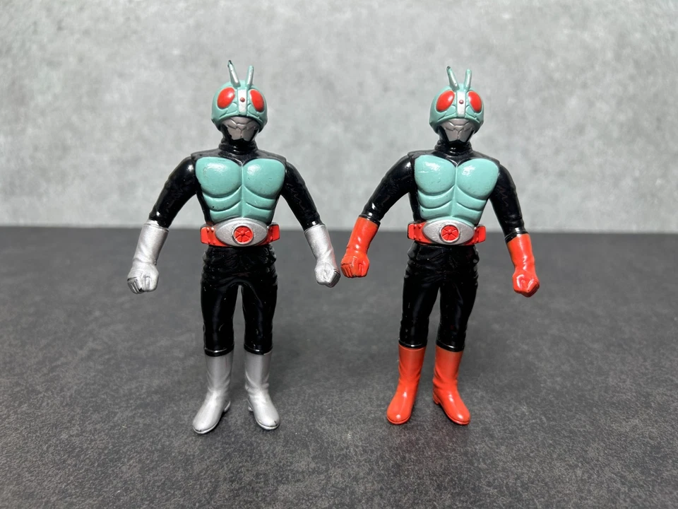 Vintage BANDAI 1980s Kamen Rider 4" Set de 11 figuras de vinilo Sofubi JAPÓN - Imagen 3 de 4