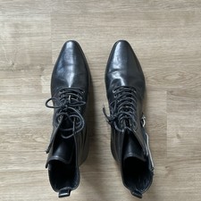 Stylish Women s Black Leather Ankle Boots Siz...