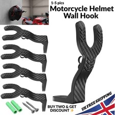 Helmet Rack Motorcycle Wall Mount Holder Hook Stand Helmet & Jacket Hanger UK