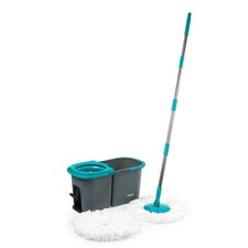 Beldray Antibac Spin Mop – String Mop with Bucket, Pedal Spin, Dual Compartments