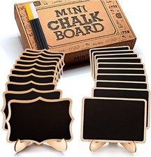 Mini Chalkboard Signs 20 Pack Framed Wood Easel Food Labels Party Buffet Wedding