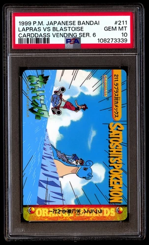 PSA 10 Lapras Vs Blastoise 211 Pokemon Bandai Carddass Japanese Vending Series 6