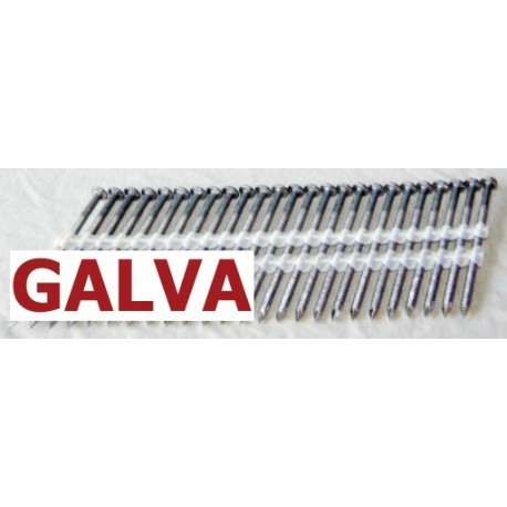 Pointes 20° GALVA TORSADEES 3.8x120 pour l'ancrage solide de terrasses