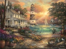 DAC Diamond Art Club Cottage By The Sea By Chuck Pinson Discontinued NIB