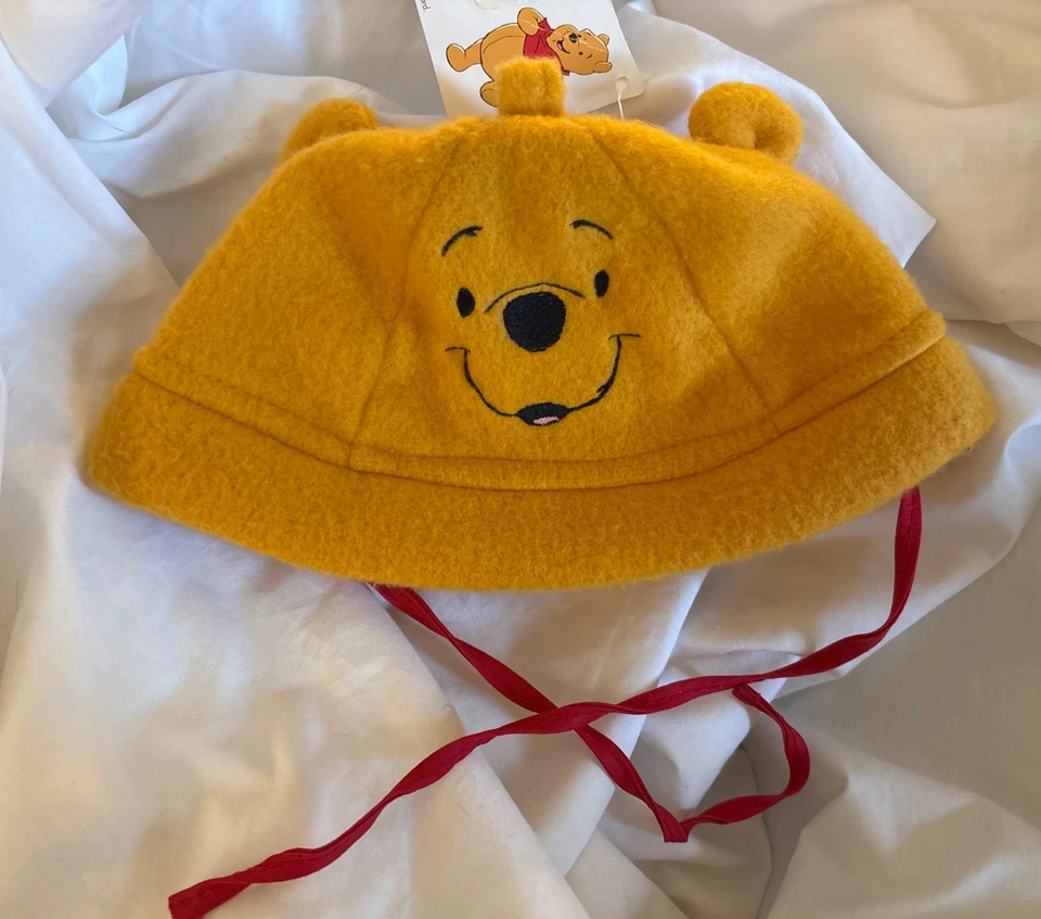 De colección Disney Winnie The Pooh Infantil Sombrero Mentón Correa Corbata Difusa 100% Poliéster Foto 2 de 3