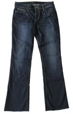 Joe's The Icon Dark Stretch Denim Jeans Raw Hem Size 2 26 x 29