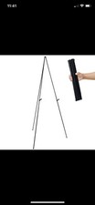 63" Steel Easy Folding Steel Display Easel, Adjustable Holders, Portable Signs