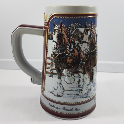Vintage Anheuser Busch Budweiser Stein Bierkrug Bud Clydesdale 1989 Vintage Mug - Bild 4 von 9