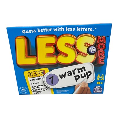 LESS IS MORE FUN WORD LETTER CARD GAME PARTY BOARD GAME