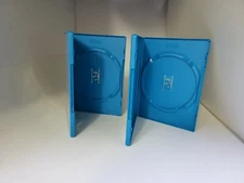TWO NEW Genuine Original Nintendo Wii U Blue Empty Replacement Video Game Case
