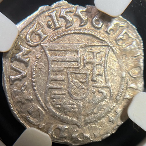 HUNGARY. 1556, Denar, Silver, KB - NGC MS62 - Ferdinand I, Madonna, Kremnica 042 - Picture 7 of 7