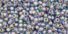 11/0, Toho Seeds, 997, Gold-Lined Rainbow LT SAPPHIRE, 10g, TR-11-997