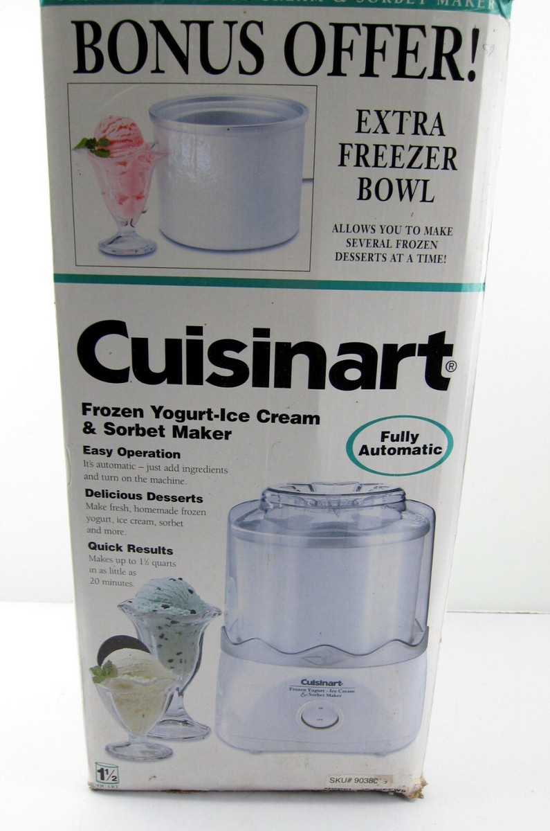 Cuisinart アイスクリームメーカー ソルベ CIM-60PCJ　外箱付 Cuisinart☆クイジナート☆アイスクリーム メーカー☆CIM-60PCJ