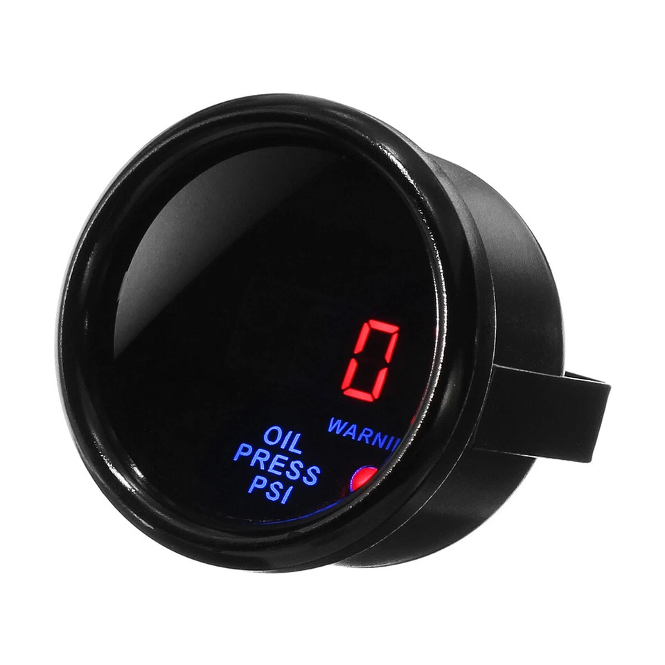 2" 52mm Digital LED Electronic Oil Pressure Gauge + Sensor Meter Kit Universal Foto 4 de 4