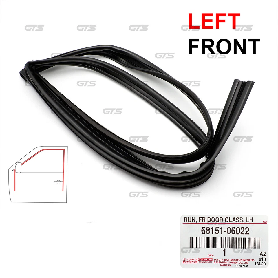 Fits Toyota Camry ACV30 2002 '06 Front Lh Glass Run Channel Rubber Seal Door - Image 2 of 4