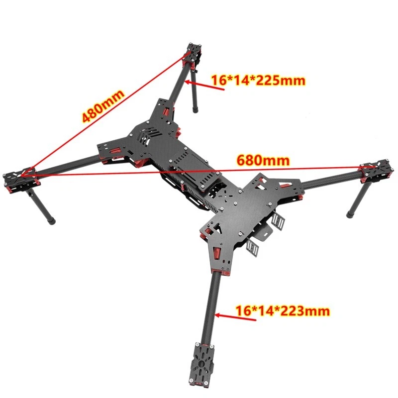 INNLOI H4 680mm Drone Frame Folding Carbon Quad For 15inch Propeller 4310 Motor - Image 4 of 4