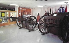 Vintage Missouri Chrome Postcard Independence Harry Truman Library Museum Guns