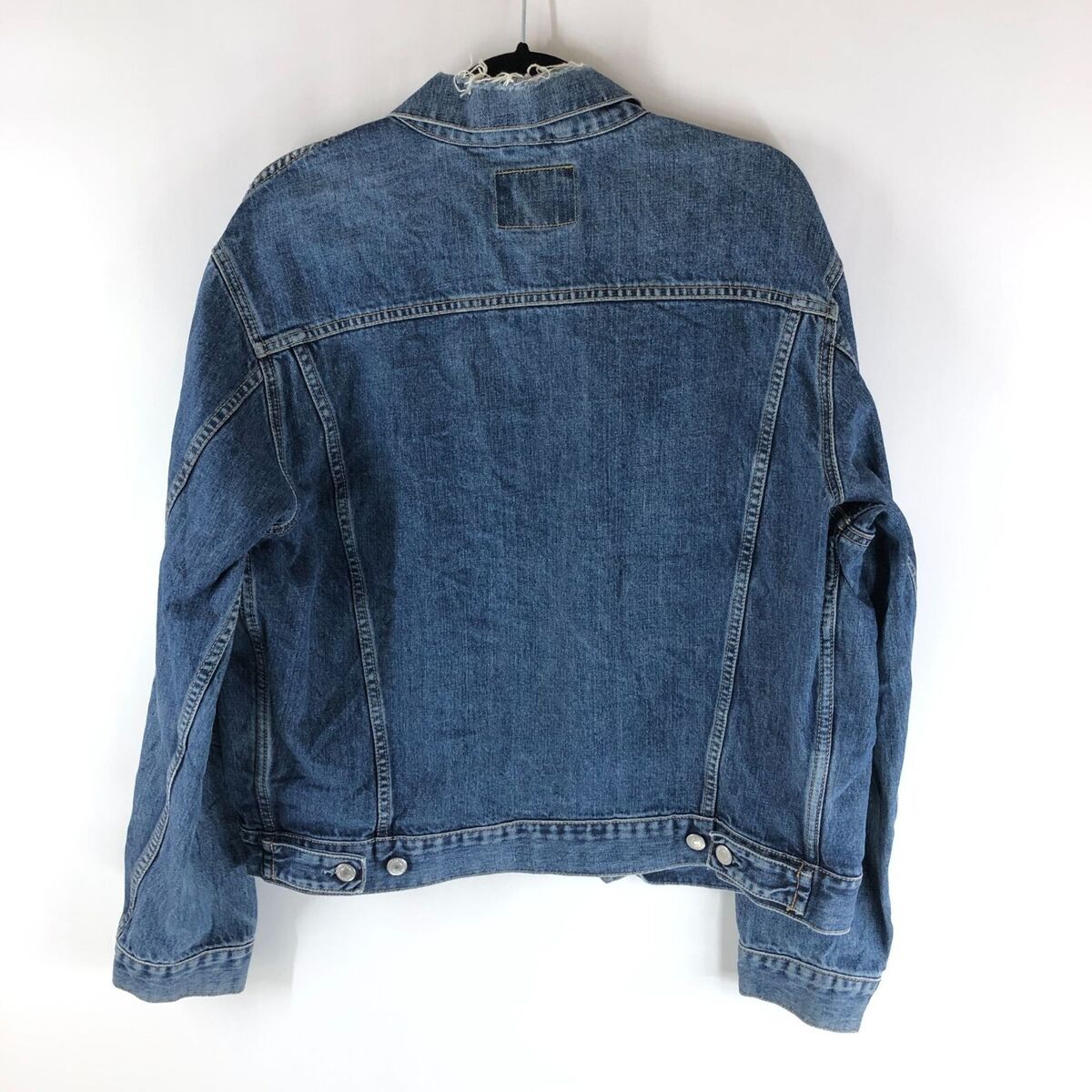 Big Star Mens Vintage Denim Jacket Retro Trucker Distressed