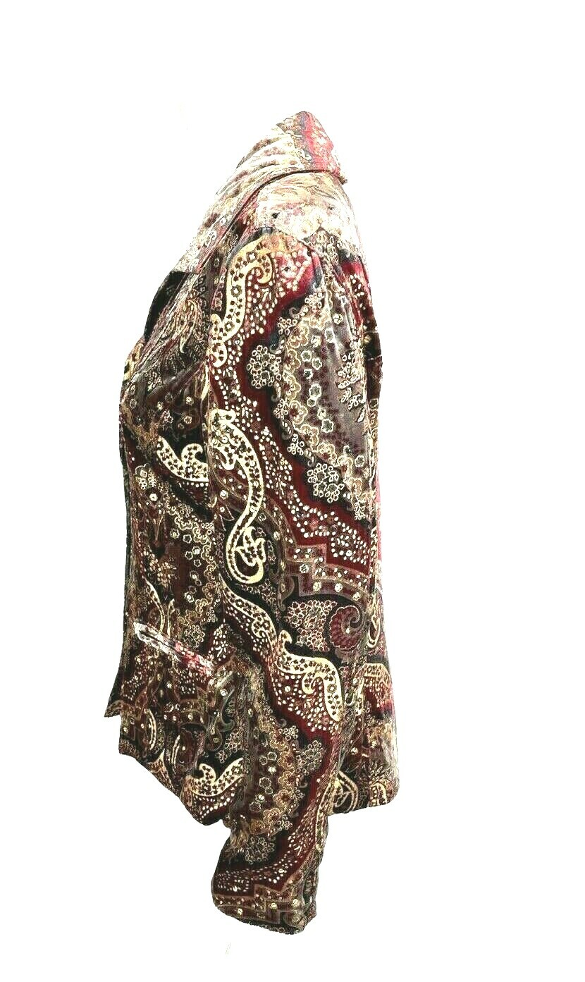 Chicos jacket size 1 multicolor sequin elegant bu… - image 4