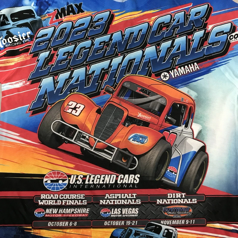 Camisa Yamaha Legend Car Nationals 2023 Hombre XL Azul Doble Cara Manga Corta AOP Foto 2 de 4