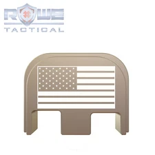 Rowe Tactical Rear Slide Cover Plate for Glock Gen 1-5 - FDE - American Flag