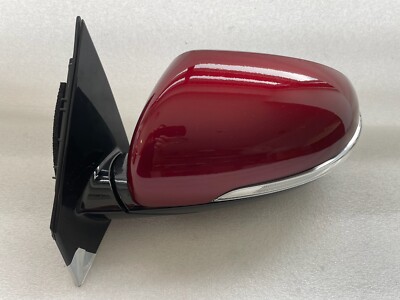 Red LH driver side door mirror w/ turn signal. OEM for 2016-2020 Kia Sorento