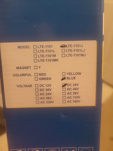 1PCS LTE-1101 DC 24V Traffico Industriale Strobo Blu Segnale Luce di Avvertimento NUOVO - Foto 3 di 4