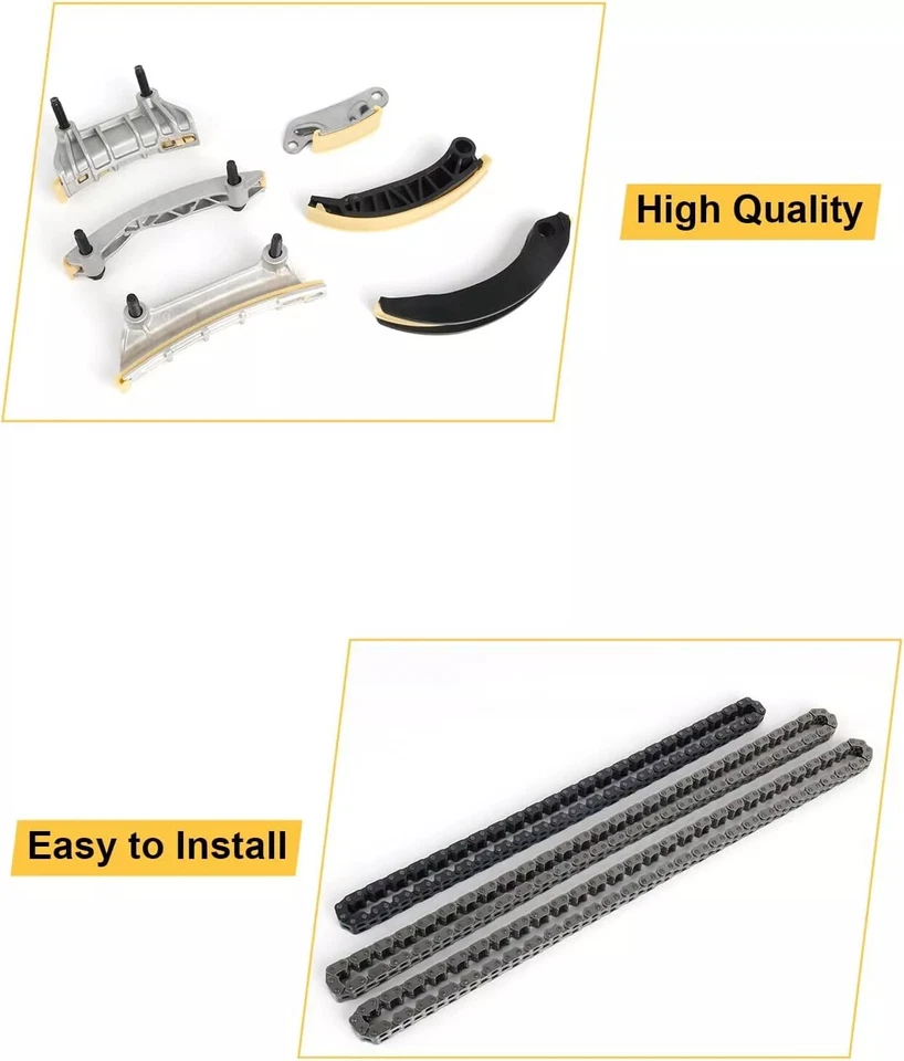 Juego de juntas de culata de cadena de distribución 4x VVT para 09-16 Chevrolet GMC Buick 3,6 L Foto 3 de 4