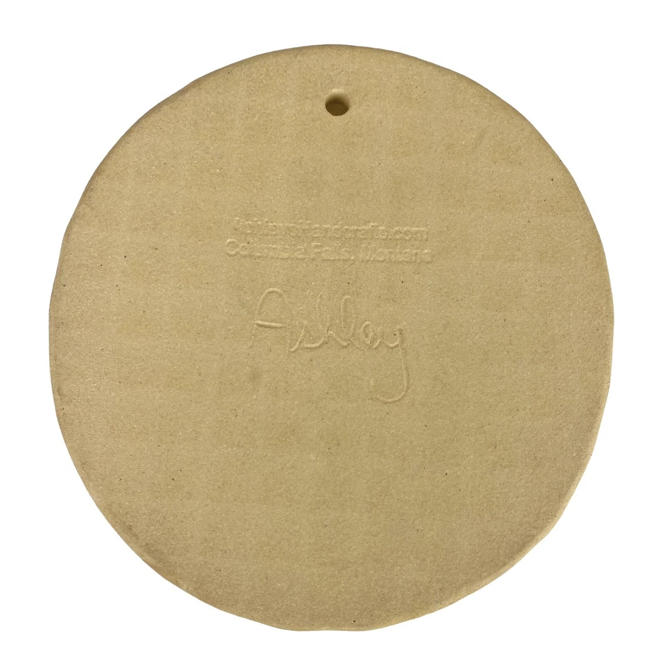 Remache de cerámica Ashleys artesanías hechas a mano banda azul cardinal Montana Foto 4 de 4