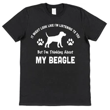 Not Listening Thinking Beagle Pet Owner T-Shirt Funny Mens Womens Adults Teens