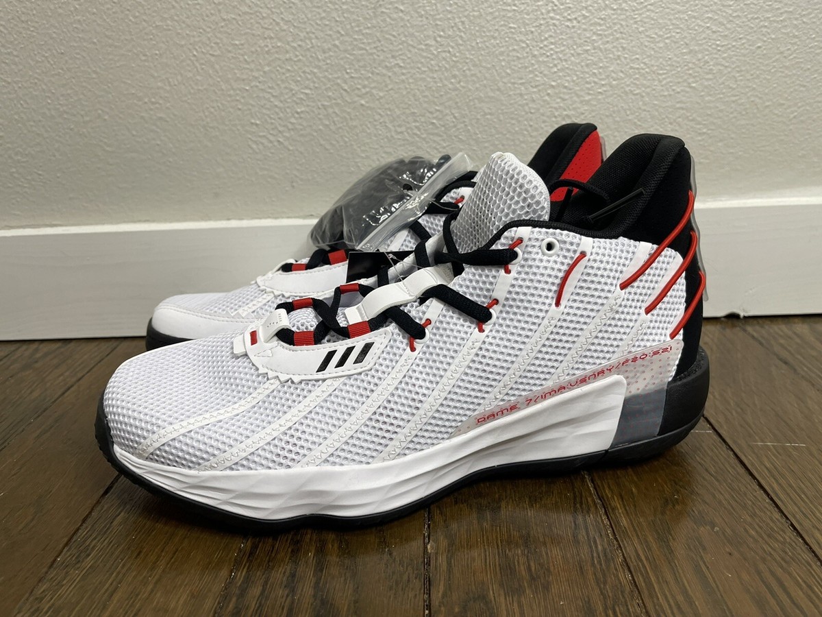SAMPLE RARE Trail Blazers Adidas Dame 7 Basketball Shoes Red Men’s Size 12.5 NEW Adidas SM Dame 7 Red FY4248 – Kratz Sporting Goods main image 3