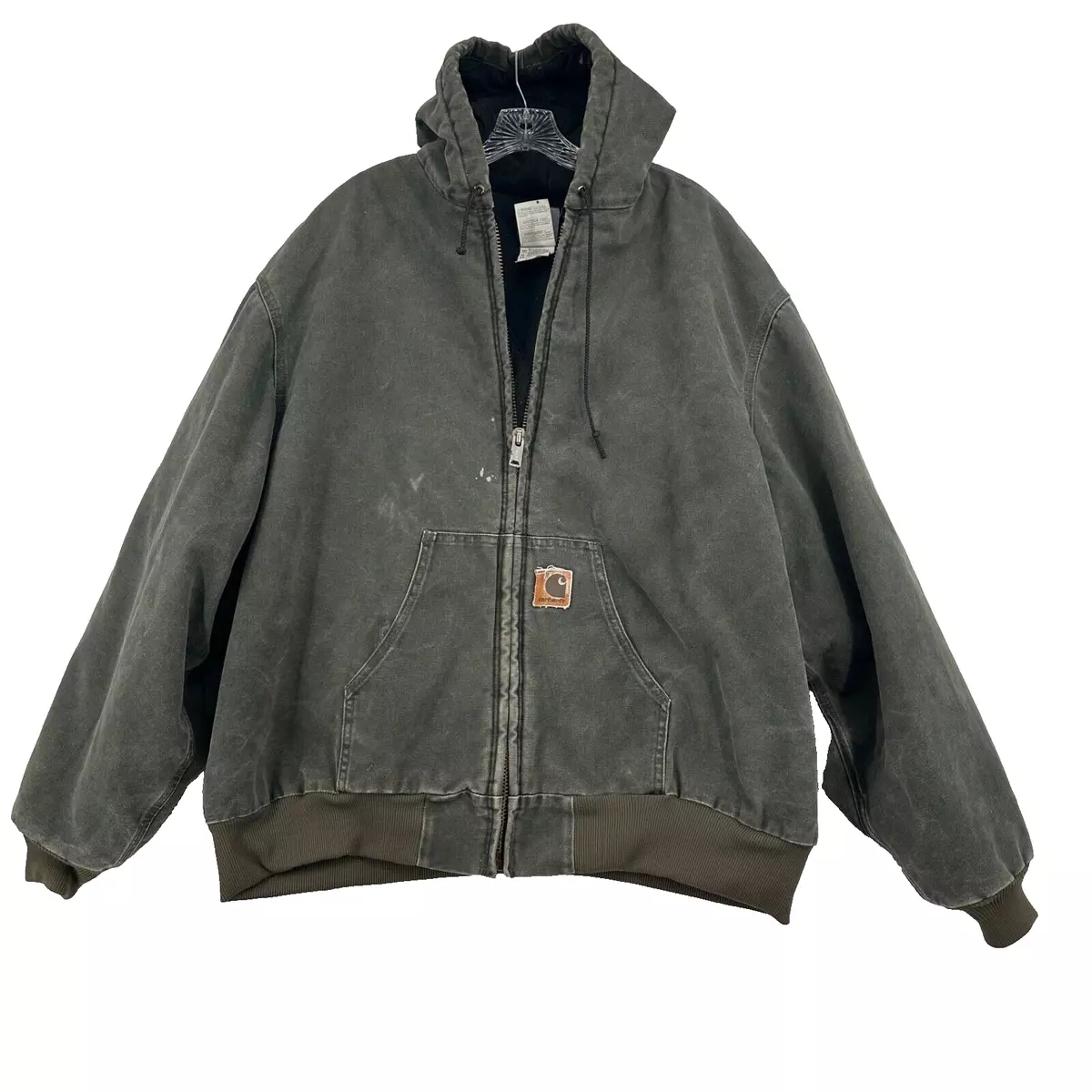 Vintage 90s Carhartt Jacket Mens 3XL J68MOS Moss Green Canvas