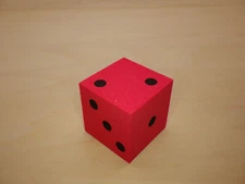 Single Foam 25mm D6 Die - Red - RPG Tool Tabletop Roleplay Games Supply CCG