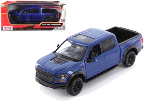 2017-Ford-F-150-Raptor-Truck-Blue-1-24-Scale-Diecast-Model-By-Motor-Max-79344