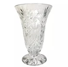 Vintage WATERFORD 10” Cut Crystal Fan Footed Flower Vase SIGNED Gothic Mark