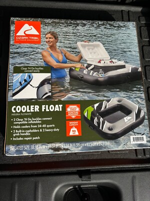 Inflatable Cooler Float Holds 24-48 Quart Coolers