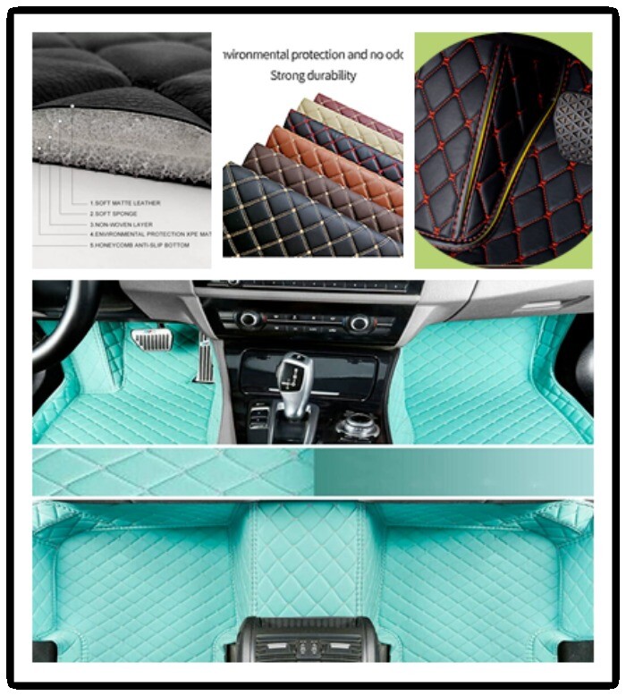 Car Floor Mats Fit Fiat 500 500L 500X Auto Carpets Mats Waterproof Car